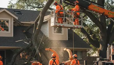 Emergency tree removal crew in Salt Lake City, UT responding to storm damage and fallen trees
