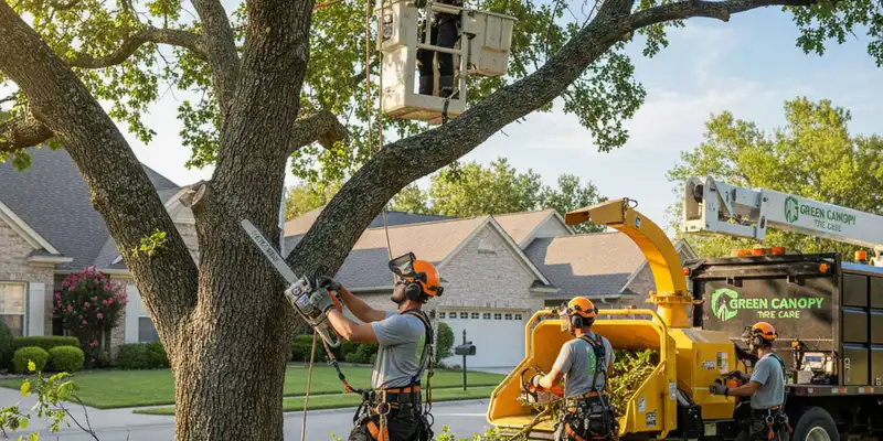 Tree service crew in Salt Lake City, UT providing safe tree removal and pruning for homes and businesses