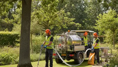 Salt Lake City arborist applying tree fertilizer for healthier, stronger trees