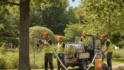 Salt Lake City arborist fertilizes a tree for healthier growth and stronger roots