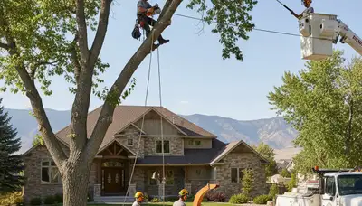 Tree service crew in Salt Lake City, UT providing professional tree removal and trimming services