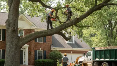 Tree service crew trimming and removing trees in Salt Lake City, UT