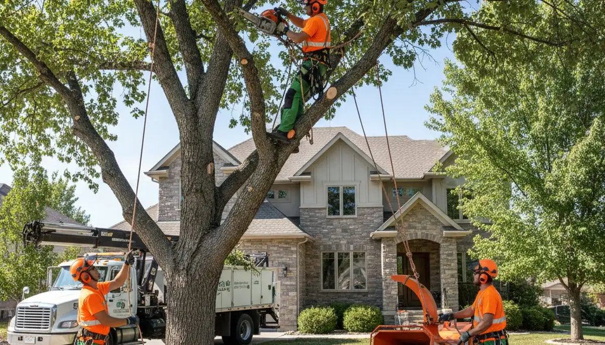 Tree service crew trimming and removing trees in Salt Lake City, UT
