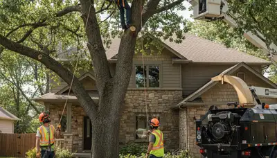 Tree service crew in Salt Lake City, UT performing professional tree removal and trimming