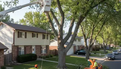 Salt Lake City, UT tree service crew removing a tree for safe, professional arbor care