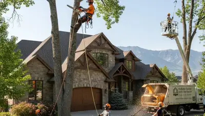 Tree service crew in Salt Lake City, UT providing professional tree removal and trimming services