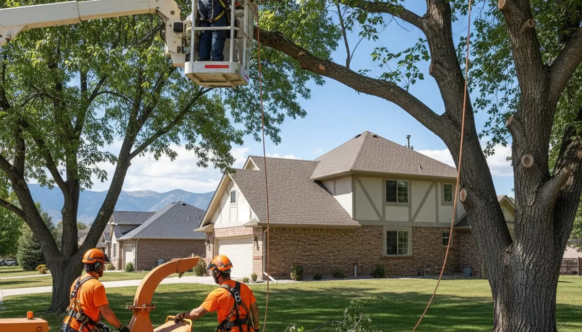 Tree service crew in Salt Lake City, UT performing professional tree removal and trimming