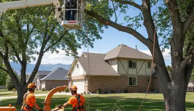 Tree service crew in Salt Lake City, UT performing professional tree removal and trimming