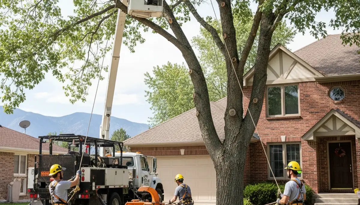 Tree service crew in Salt Lake City, UT performing professional tree removal and trimming