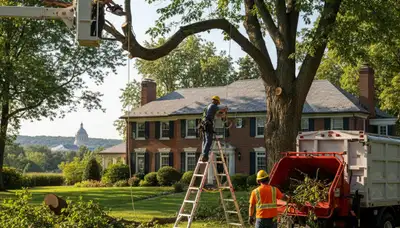 Tree service crew performing safe tree removal in Salt Lake City, UT