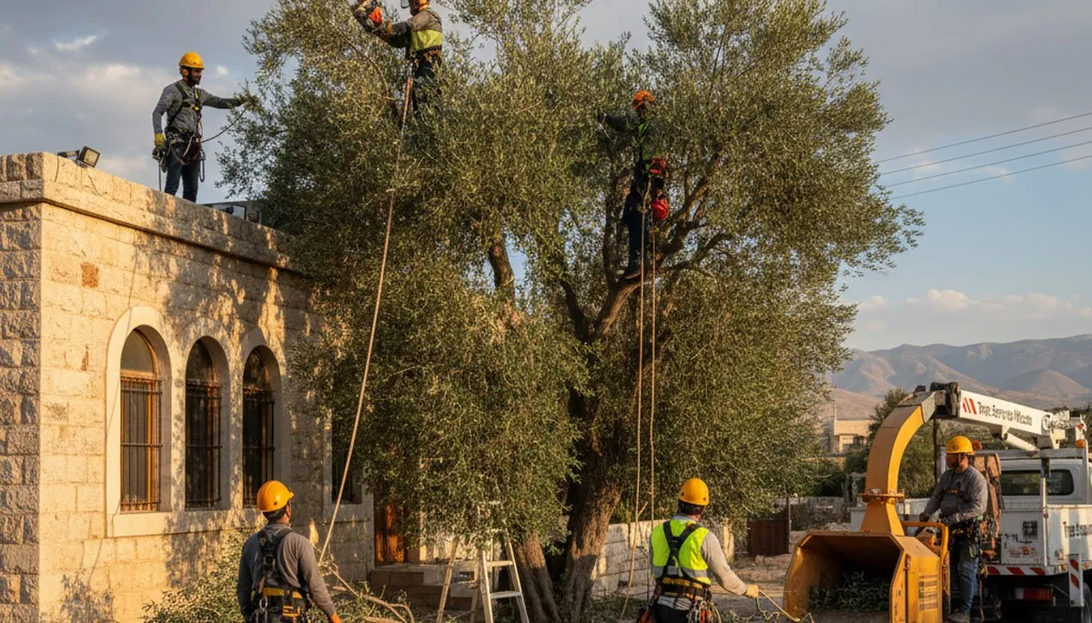Salt Lake City, UT tree service crew removing a tree with professional equipment