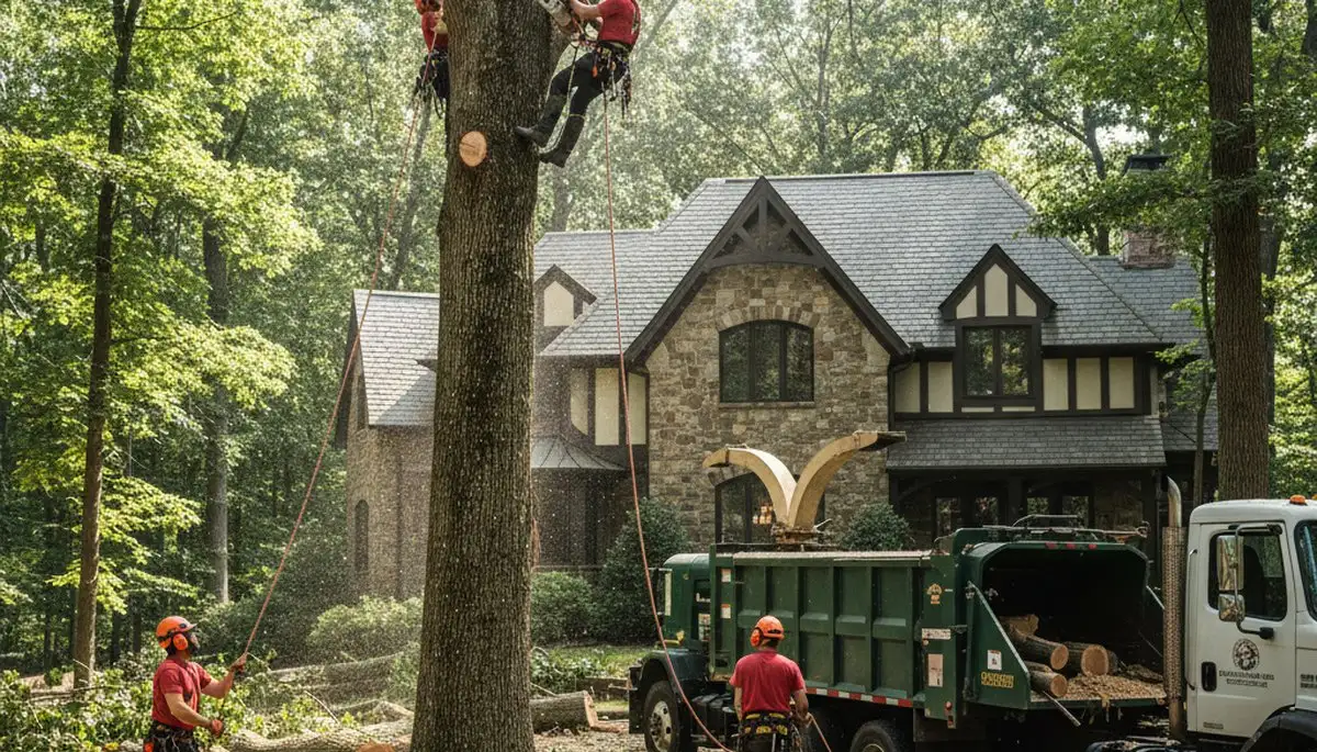 Tree service crew in Salt Lake City, UT providing professional tree removal and trimming services